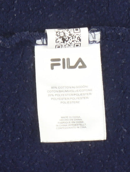 Fila Women's Blue Colourblock Logo Pullover Sweatshirt XS