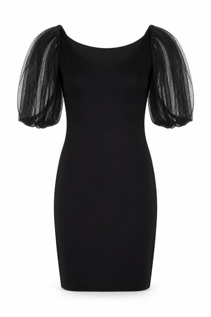 MNG Women's Black Bodycon Dress S Off Shoulder