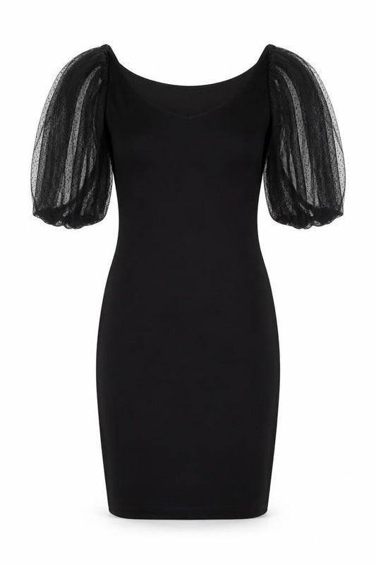 MNG Women's Black Bodycon Dress S Off Shoulder