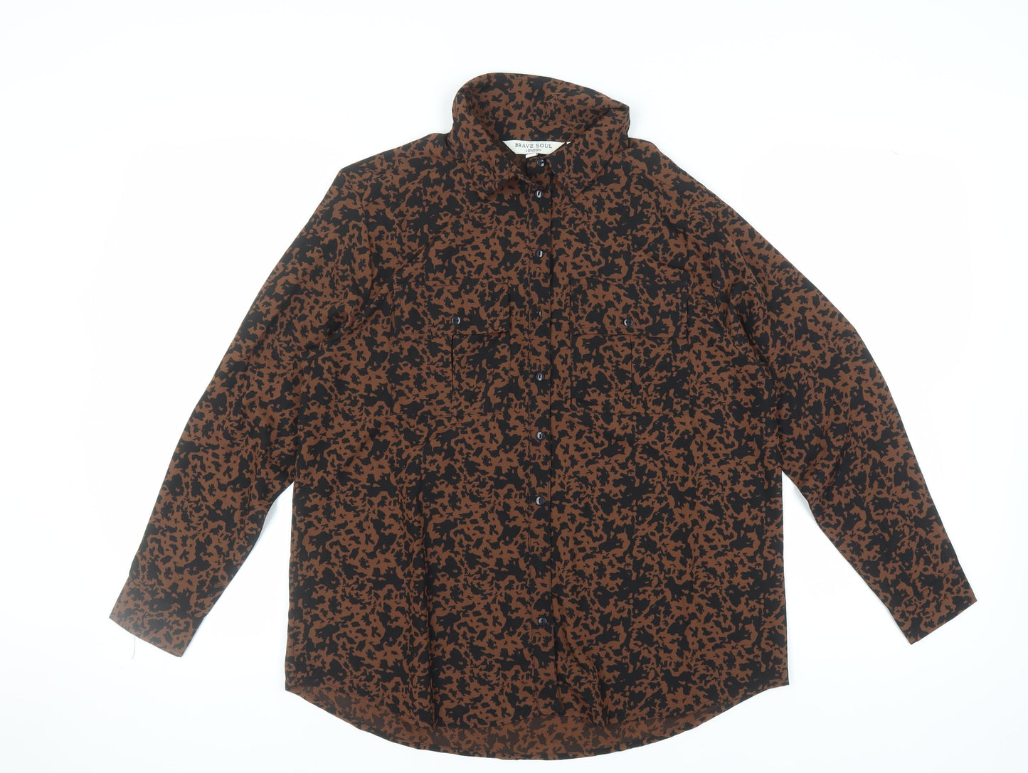 Womens UK Size S Brave Soul Brown  Button-Up