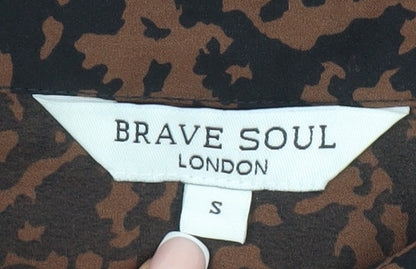 Womens UK Size S Brave Soul Brown  Button-Up