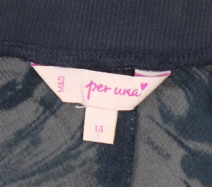 Marks and Spencer Women's Grey A-Line Midi Skirt, Size 14