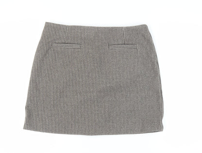 Next Women's Grey Herringbone Pencil Skirt Size 16 Tall