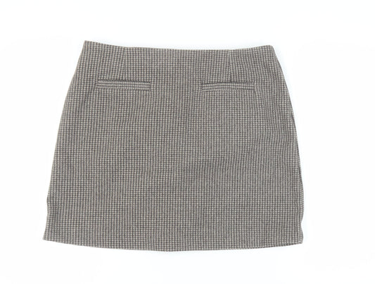 Next Women's Grey Herringbone Pencil Skirt Size 16 Tall