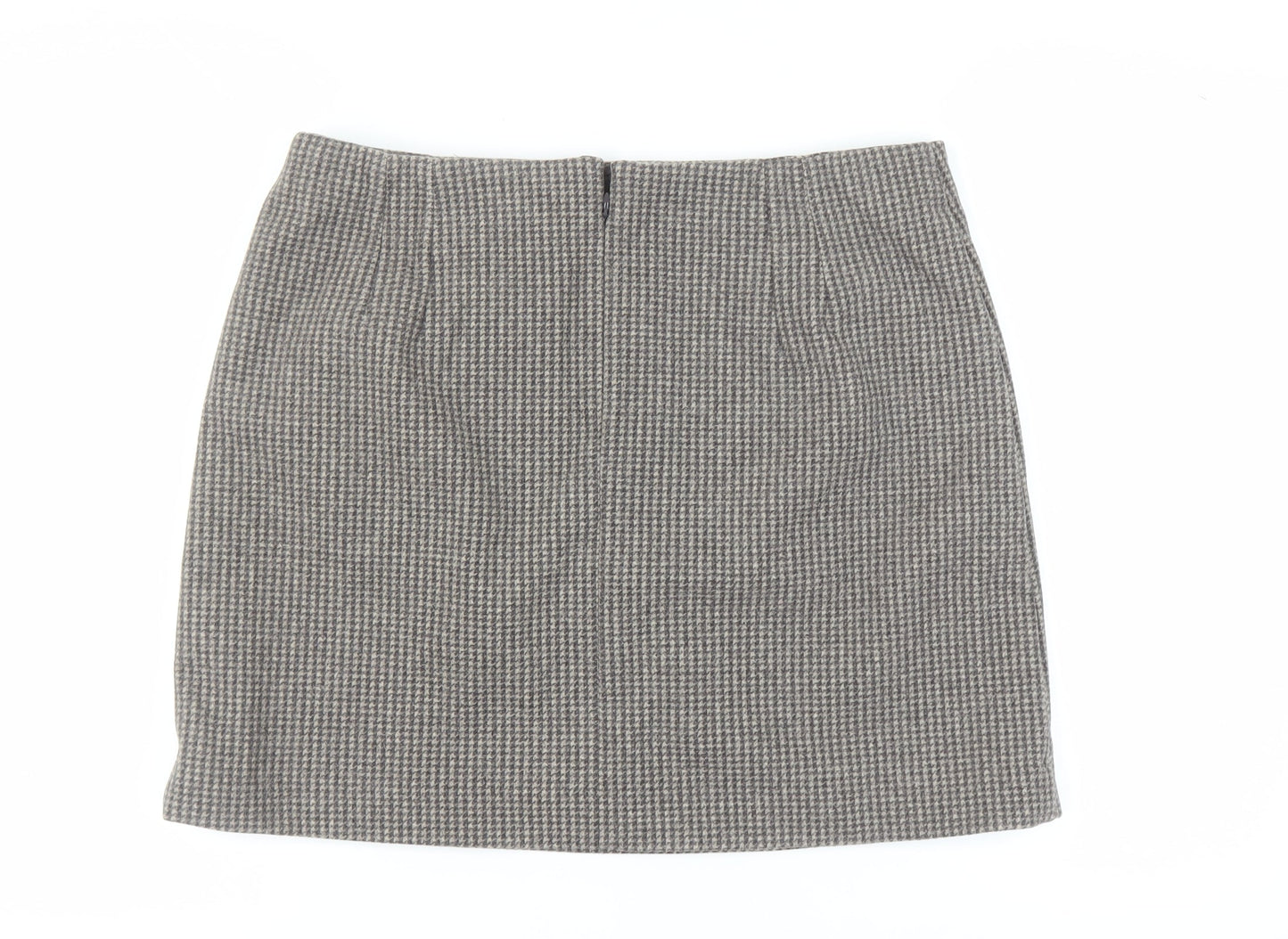 Next Women's Grey Herringbone Pencil Skirt Size 16 Tall