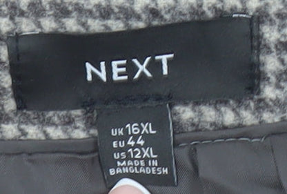 Next Women's Grey Herringbone Pencil Skirt Size 16 Tall