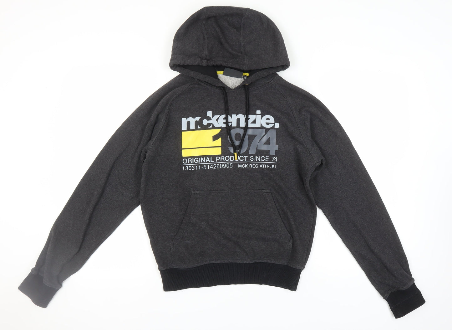 Mens UK Size S McKenzie Grey Pullover Hoodie