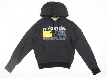 Mens UK Size S McKenzie Grey Pullover Hoodie