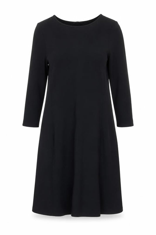 Front view of Roman Women Black Long Sleeve Dress, size 10