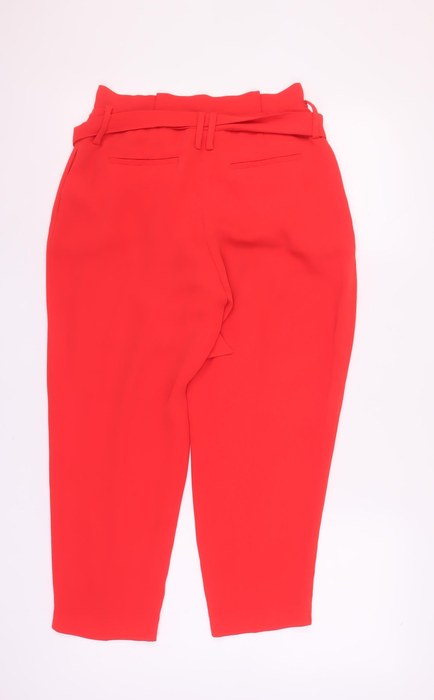 Womens UK Size 10 Plus Boden Regular Fit Paperbag Red Trousers