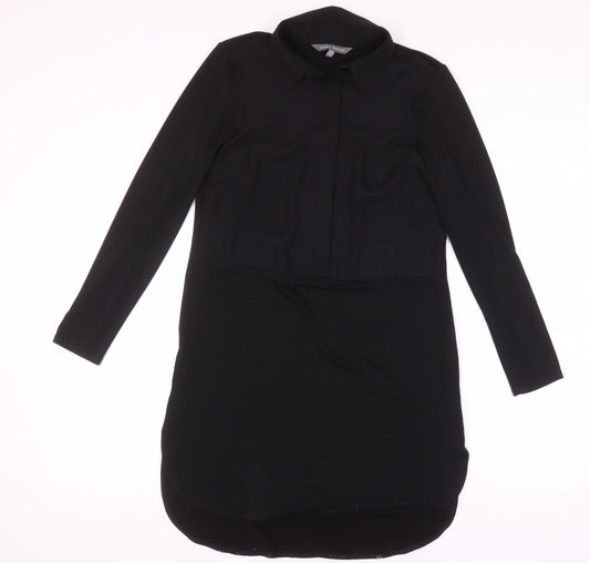 Laura Ashley Women's Black Shirt Dress Size 8