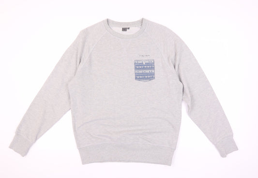 Mens UK Size M Firetrap Grey Pullover Sweatshirt