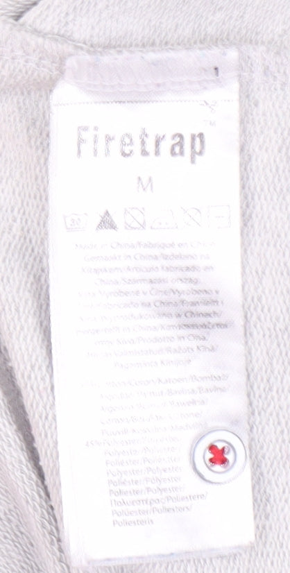 Mens UK Size M Firetrap Grey Pullover Sweatshirt