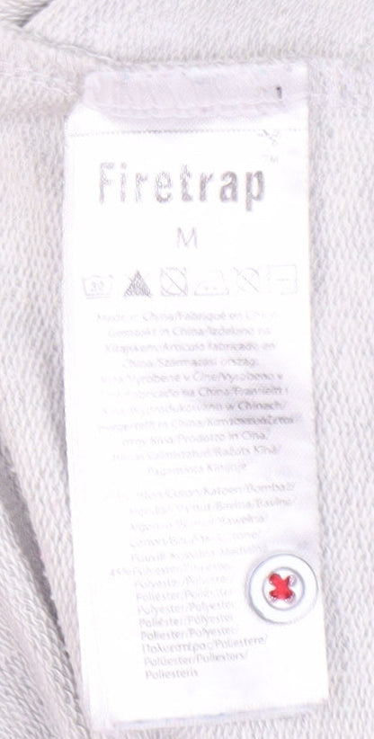 Mens UK Size M Firetrap Grey Pullover Sweatshirt