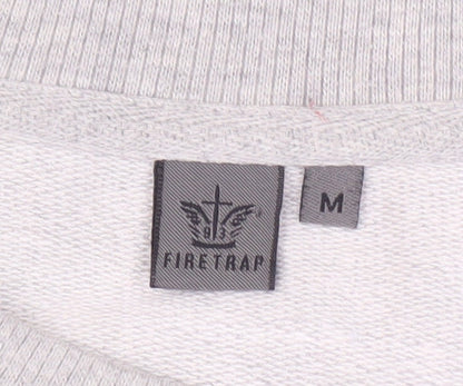 Mens UK Size M Firetrap Grey Pullover Sweatshirt