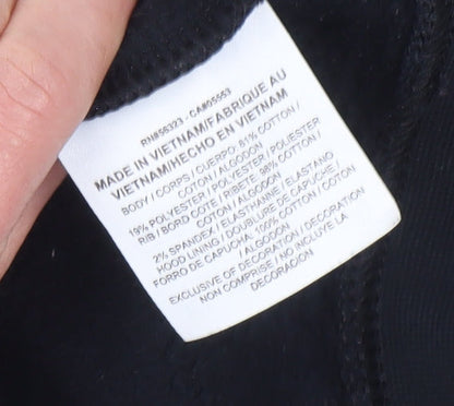 Nike Unisex Black Pullover Hoodie, M, Graphic Print