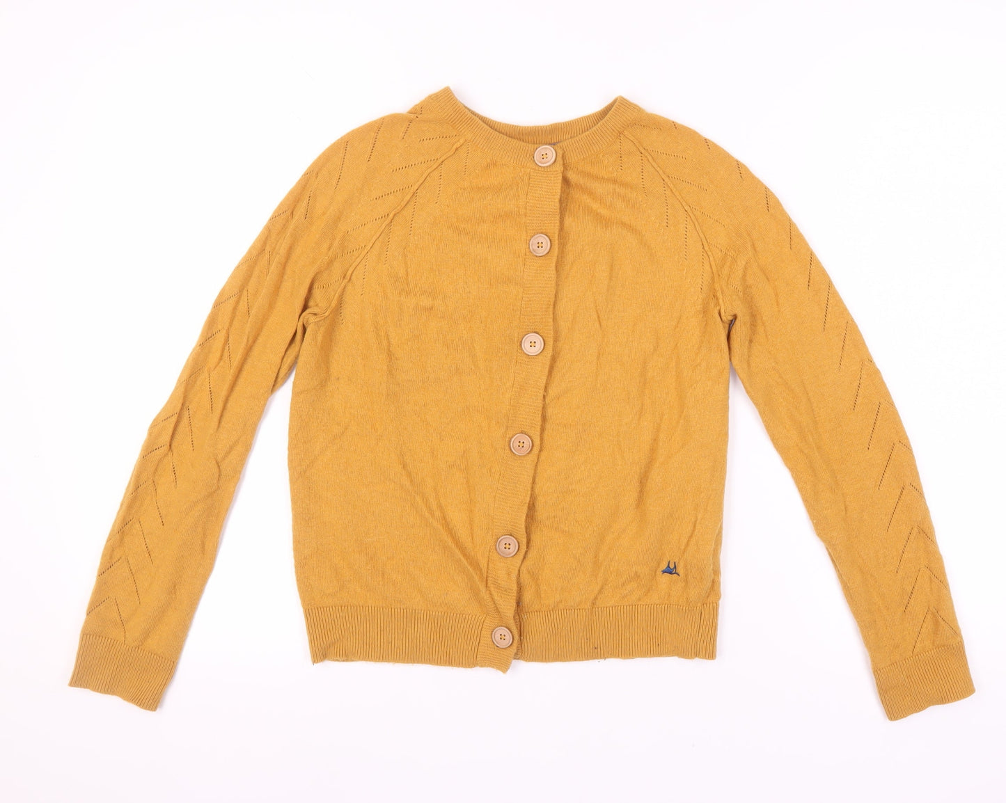 Womens UK Size 8 Mantaray Gold Cardigan Jumper