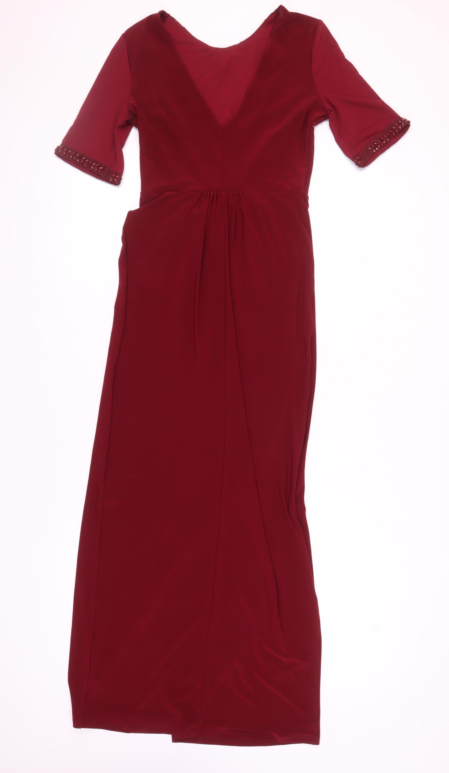 Monsoon Women's Red Maxi Dress Size 8 Elegant Party Wear