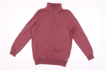 Mens UK Size XS Cotton Traders Red Pullover Sweatshirt