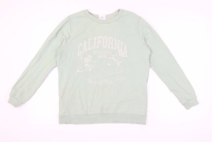 Womens UK Size 12 Disney Green Pullover Sweatshirt