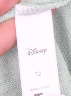 Womens UK Size 12 Disney Green Pullover Sweatshirt