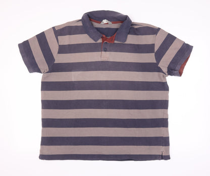 Mountain Warehouse Men’s Blue Striped XL Polo Shirt
