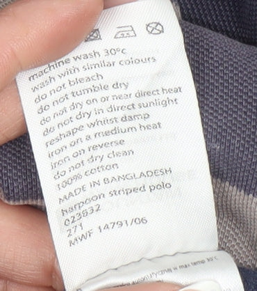 Mountain Warehouse Men’s Blue Striped XL Polo Shirt