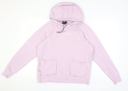 Nike Women's Pink Hoodie, Medium, Casual, Hooded, Comfy