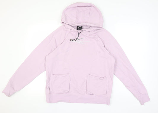 Nike Women's Pink Hoodie, Medium, Casual, Hooded, Comfy