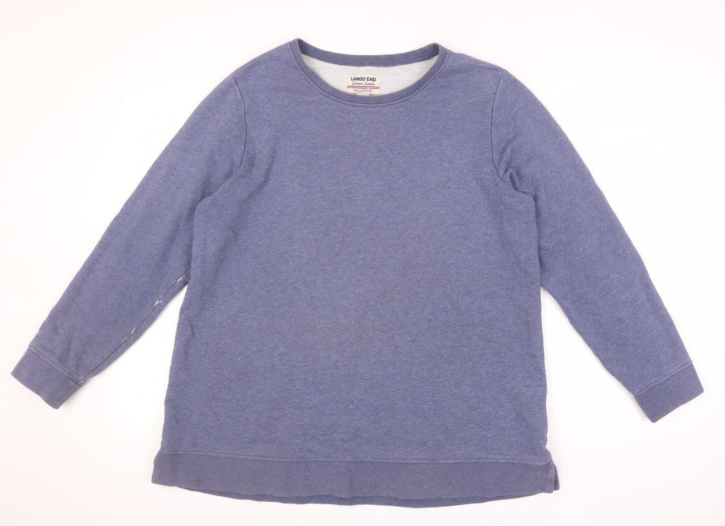 Unisex Adults UK Size XL Lands' End Blue Pullover Sweatshirt