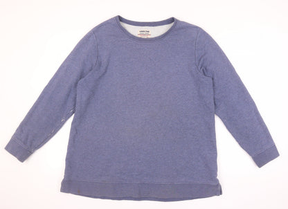 Unisex Adults UK Size XL Lands' End Blue Pullover Sweatshirt