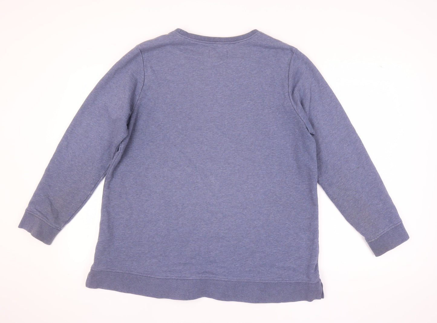 Unisex Adults UK Size XL Lands' End Blue Pullover Sweatshirt