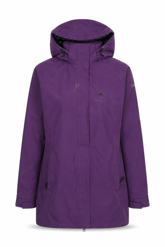 Womens UK Size XS Trespass Purple Rain Coat