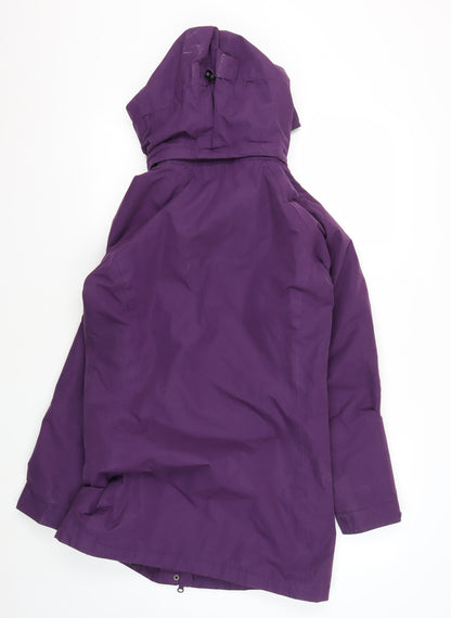 Womens UK Size XS Trespass Purple Rain Coat
