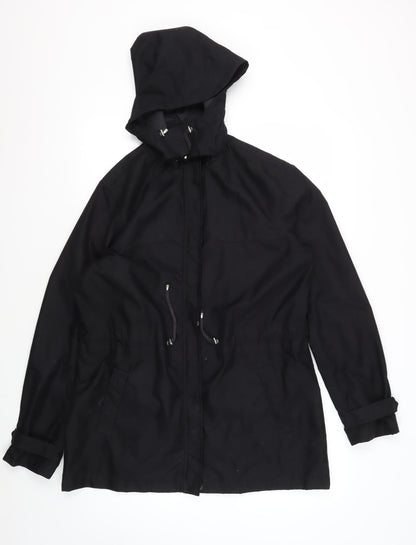 Womens UK Size M Lands' End Black Anorak Coat