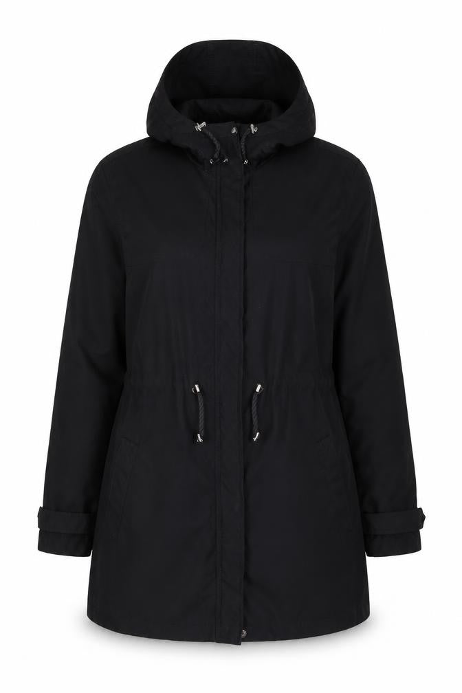 Womens UK Size M Lands' End Black Anorak Coat