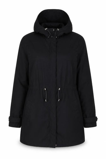 Womens UK Size M Lands' End Black Anorak Coat