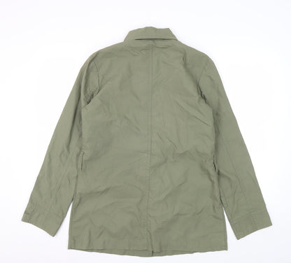 s.Oliver Women's Green Button Jacket Size 6 Collared Casual