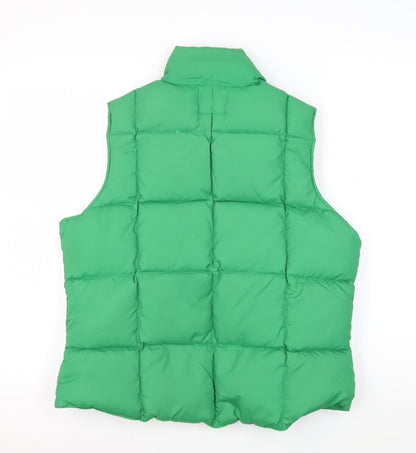 Womens UK Size 10 Lands' End Green Puffer Jacket
