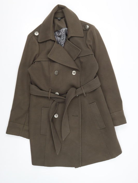 Marks & Spencer Women's Brown Belted Coat Size 16