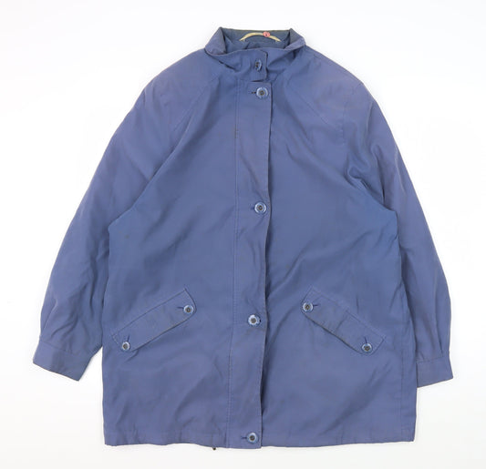 Marks & Spencer Women's Blue Mid-Length Coat Size 14