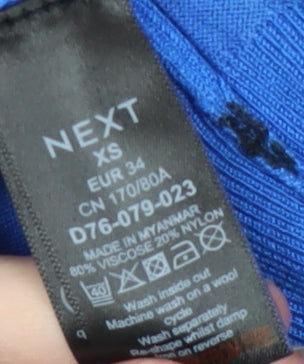 Womens UK Size XS NEXT Blue Pullover Jumper