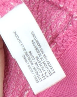 Gap Women's Pink Striped Full Zip Hoodie, XL