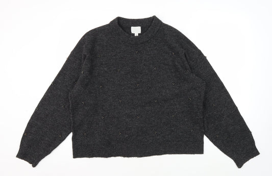 Womens UK Size M H&M Grey Pullover Jumper