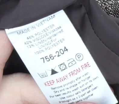 Next Women's Brown Bouclé Blazer Size 14