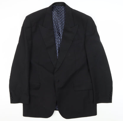 Mens UK Size 44 Moss Bros Regular Black Suit Tuxedo