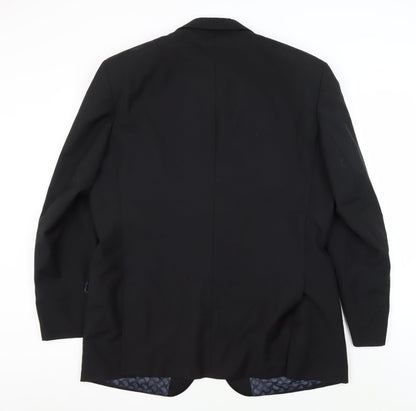 Mens UK Size 44 Moss Bros Regular Black Suit Tuxedo