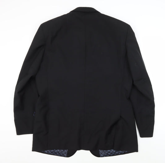 Mens UK Size 44 Moss Bros Regular Black Suit Tuxedo