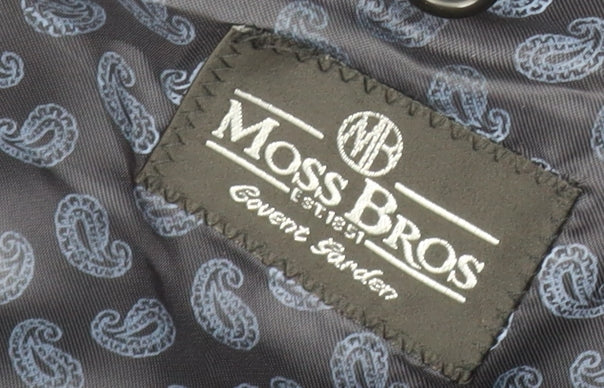 Mens UK Size 44 Moss Bros Regular Black Suit Tuxedo