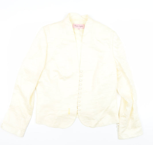 Phase Eight Women Ivory Blazer Size 16 Long Sleeve